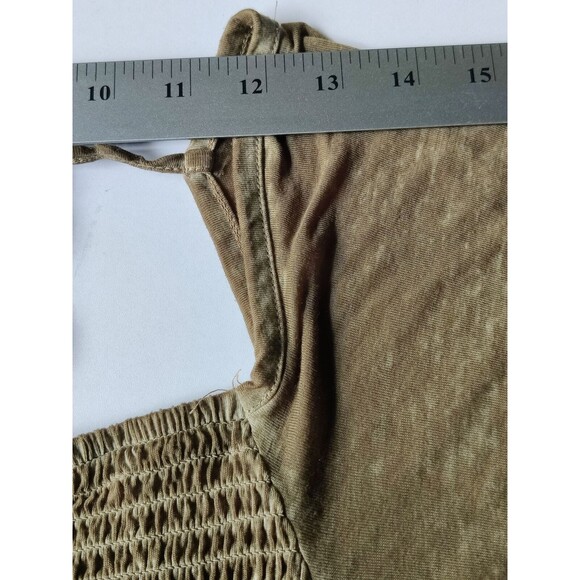 Rewash Juniors Large Boho Green Smocked Flutter Sleeve High Low Burnout Top - Picture 9 of 12